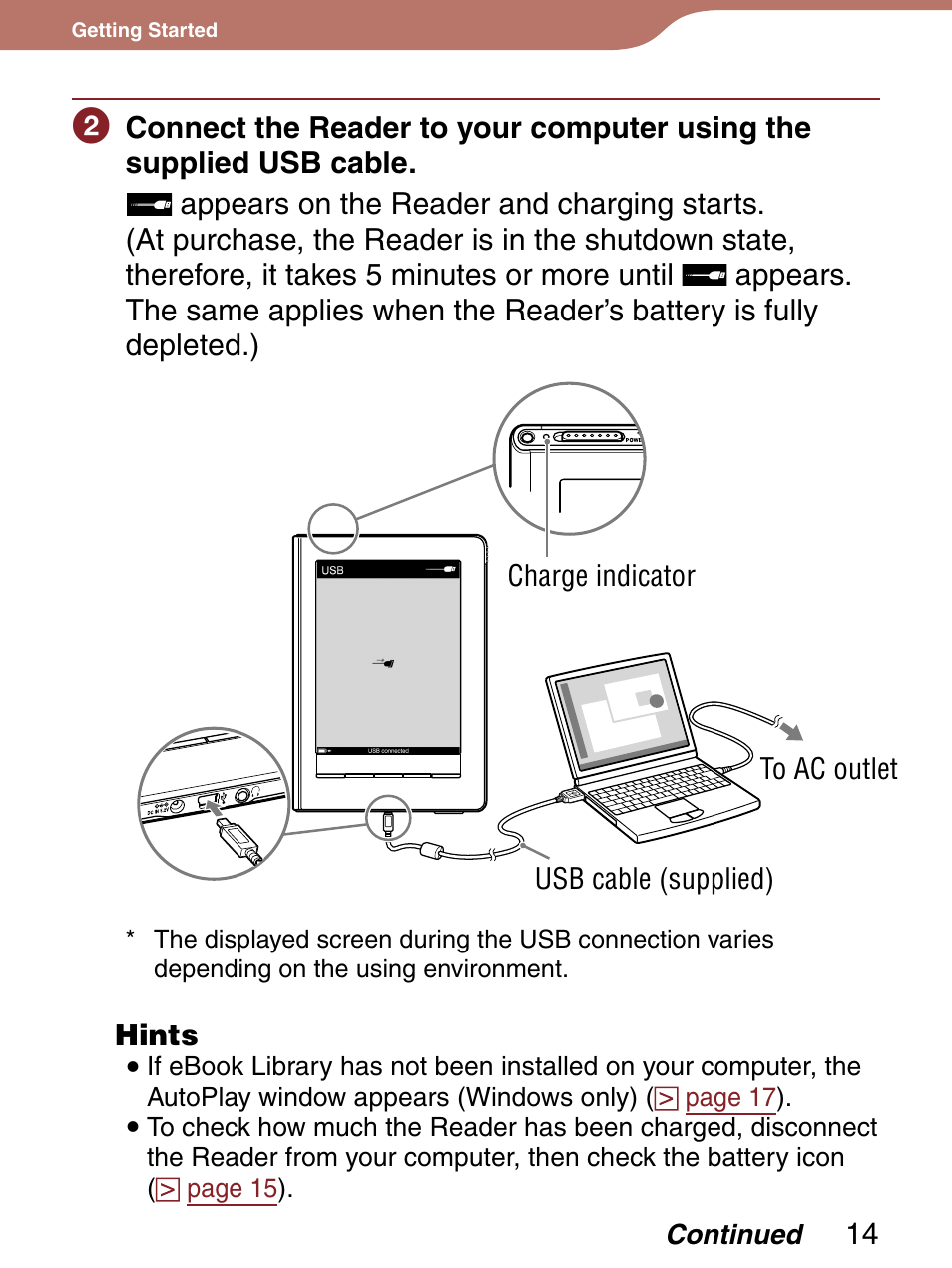 Charging is complete | Sony 4-153-621-13(1) User Manual | Page 14 / 190