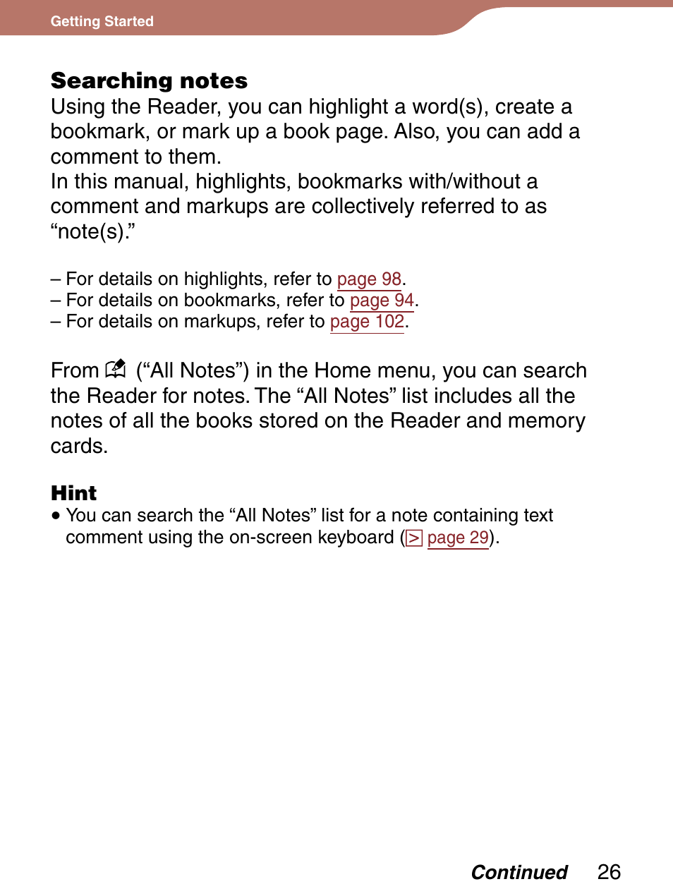 The reader | Sony 4-153-621-13(1) User Manual | Page 26 / 190