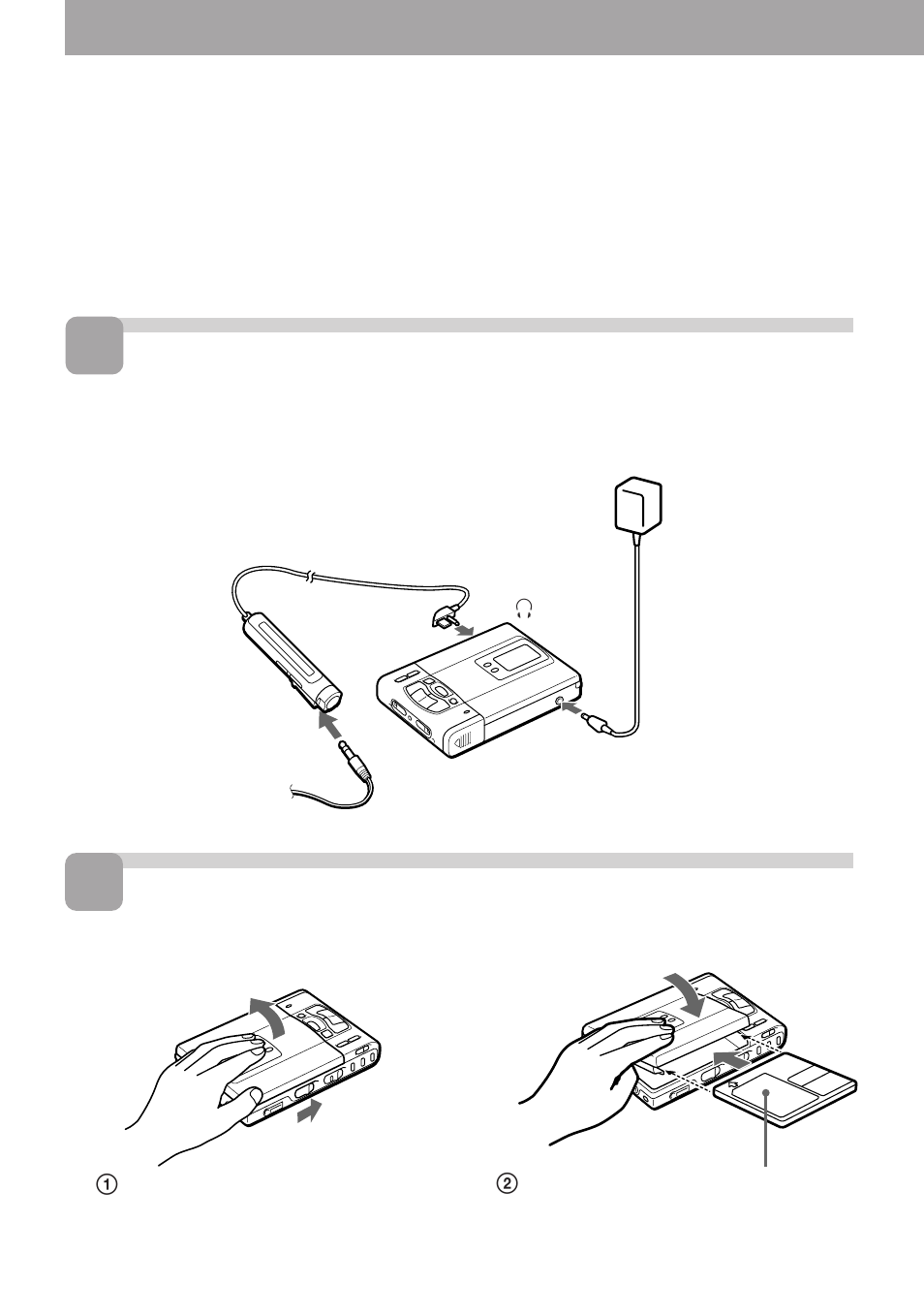 Meteen een md beluisteren, Aansluitingen. breng een md in | Sony WALKMAN MZ-R50 User Manual | Page 126 / 198
