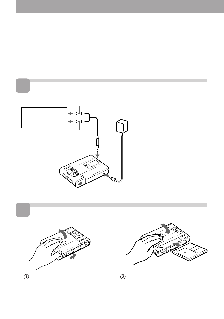 Recording an md right away, Make connections. insert a recordable md | Sony WALKMAN MZ-R50 User Manual | Page 6 / 198