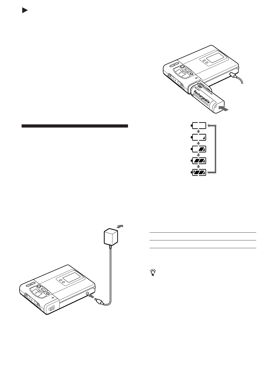 Zsources d’alimentation | Sony WALKMAN MZ-R50 User Manual | Page 65 / 198