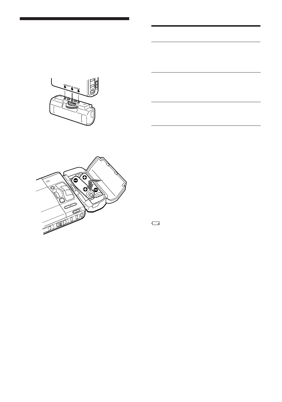 Utilisation de piles sèches | Sony WALKMAN MZ-R50 User Manual | Page 66 / 198