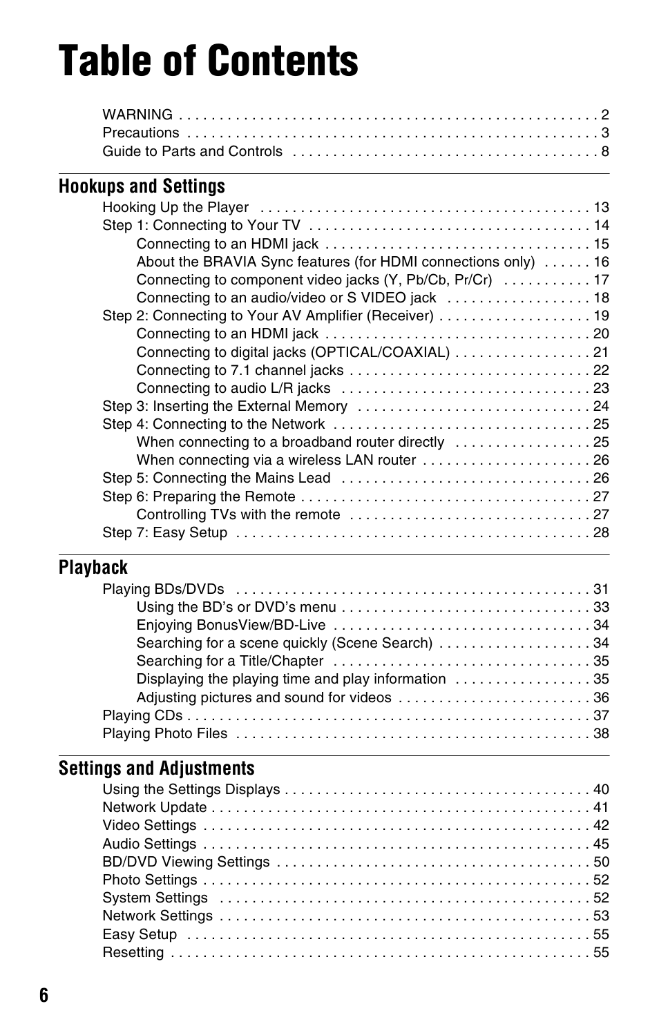 Sony 3-452-779-11(1) User Manual | Page 6 / 75