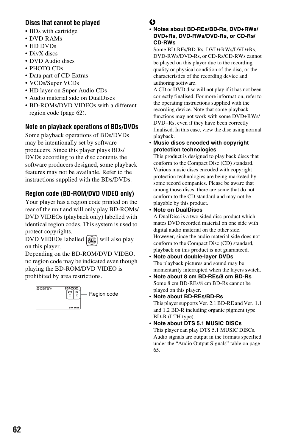 Sony 3-452-779-11(1) User Manual | Page 62 / 75