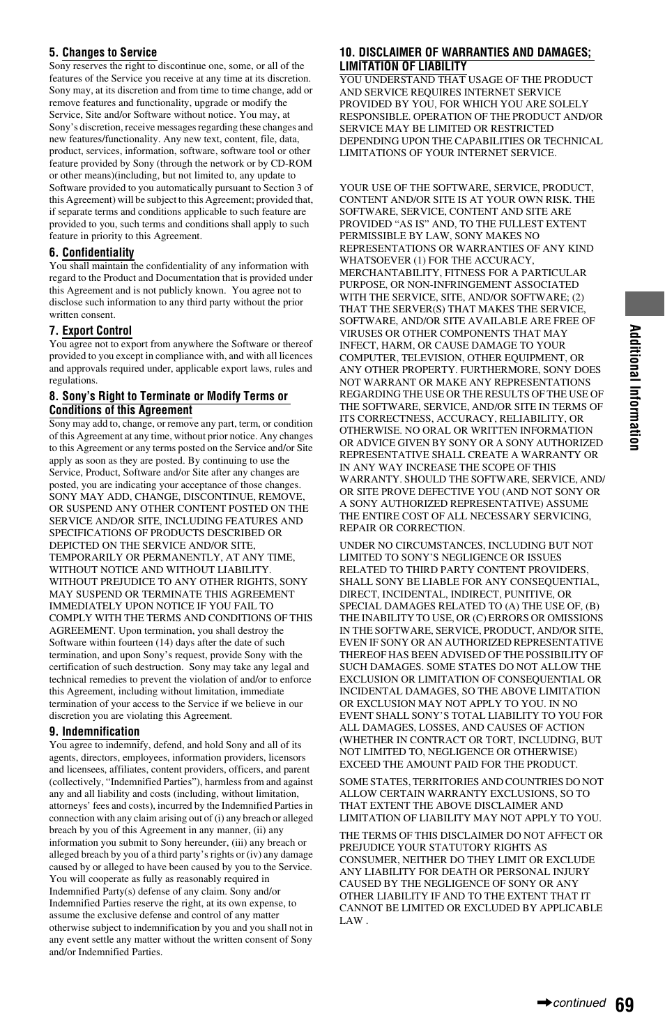 Sony 3-452-779-11(1) User Manual | Page 69 / 75