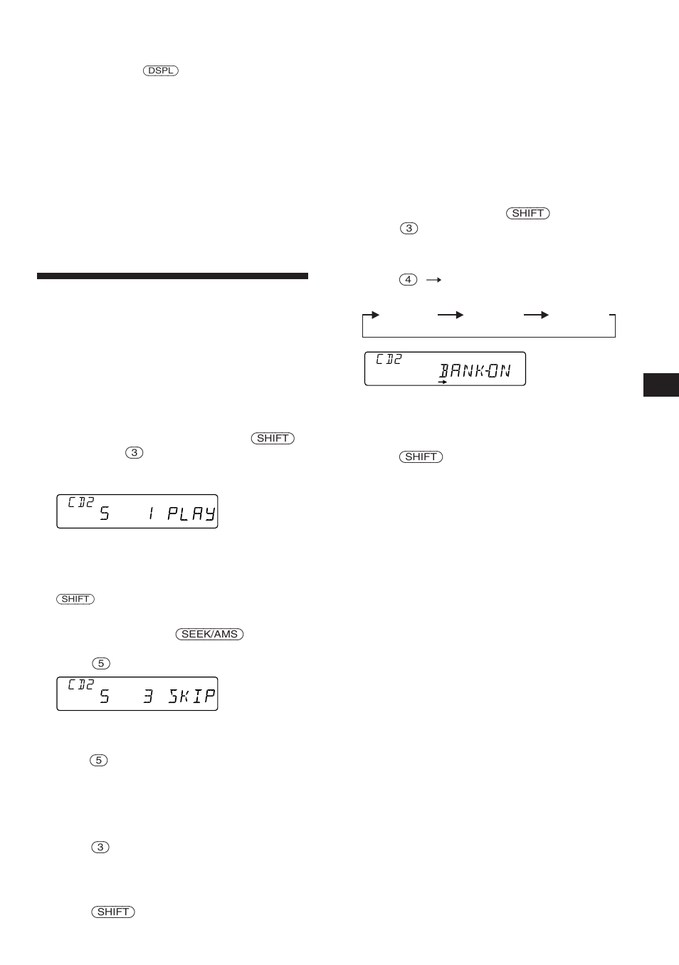 Selecting specific tracks for playback, Bankon | Sony CDX-C560RDS User Manual | Page 17 / 104