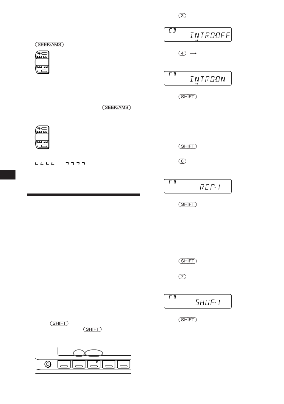 Reproducción de discos compactos en diversos modos, Introoff, Introon | Rep1 | Sony CDX-C560RDS User Manual | Page 32 / 104