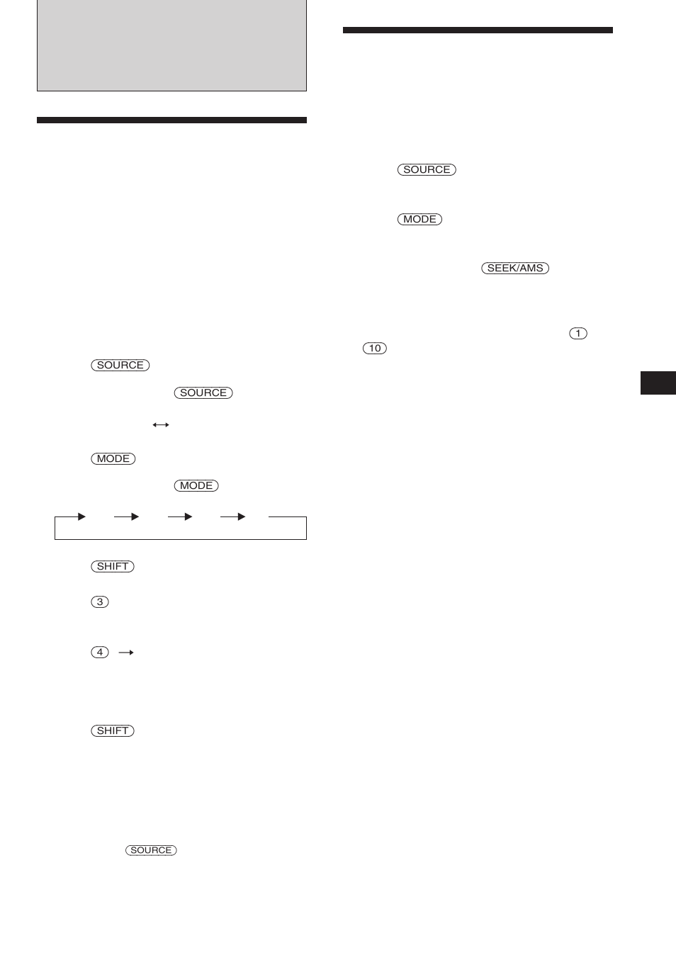 Radio | Sony CDX-C560RDS User Manual | Page 7 / 104