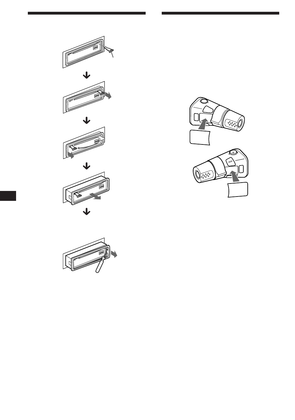 Desmontagem do aparelho, Colar a etiqueta no comando rotativo | Sony CDX-C560RDS User Manual | Page 72 / 104