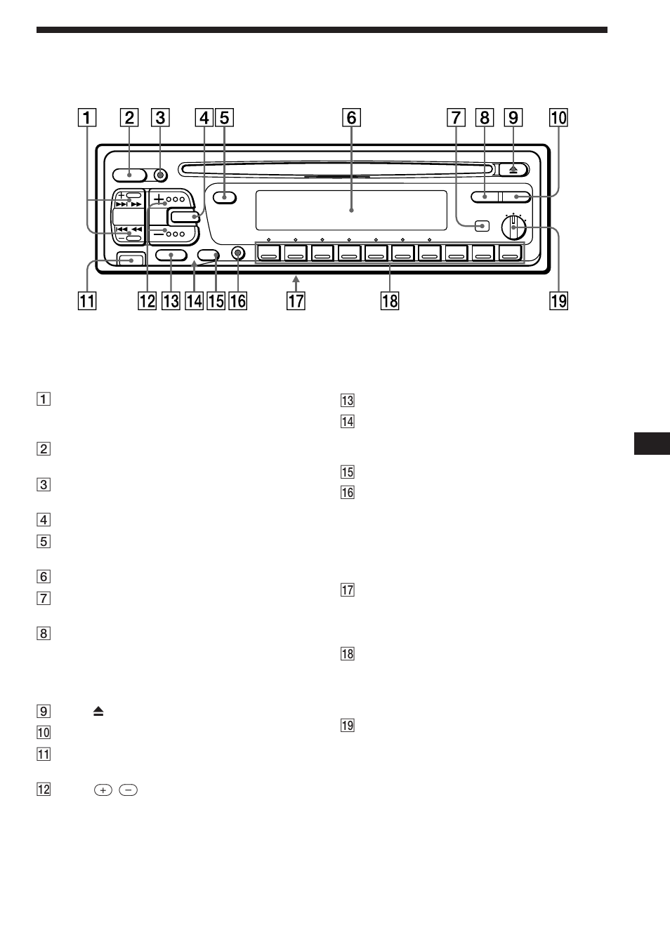 Localização das teclas | Sony CDX-C560RDS User Manual | Page 73 / 104