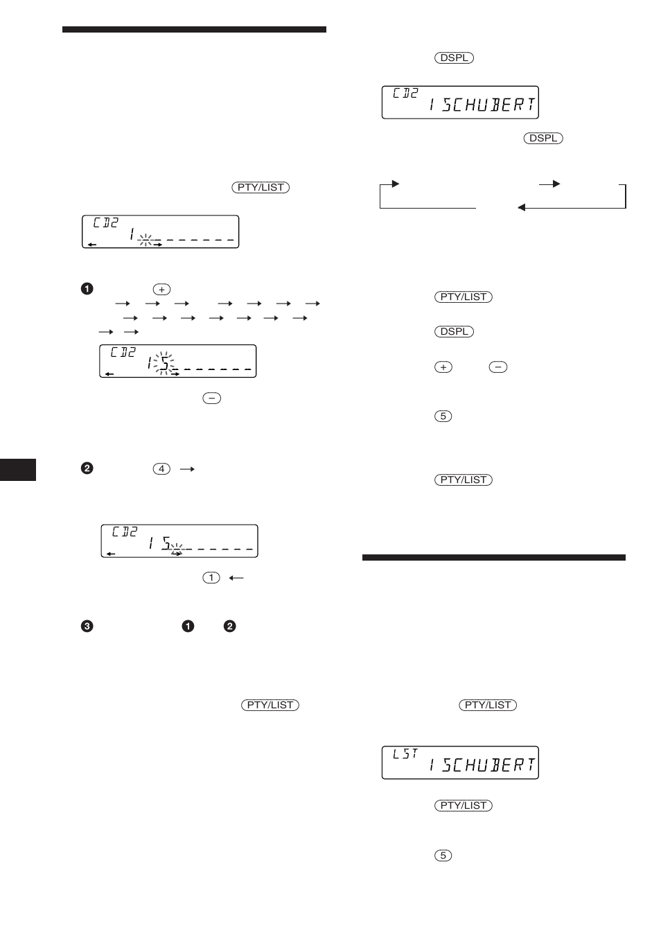 Hitta en cd efter namn, Namnge en cd | Sony CDX-C560RDS User Manual | Page 94 / 104