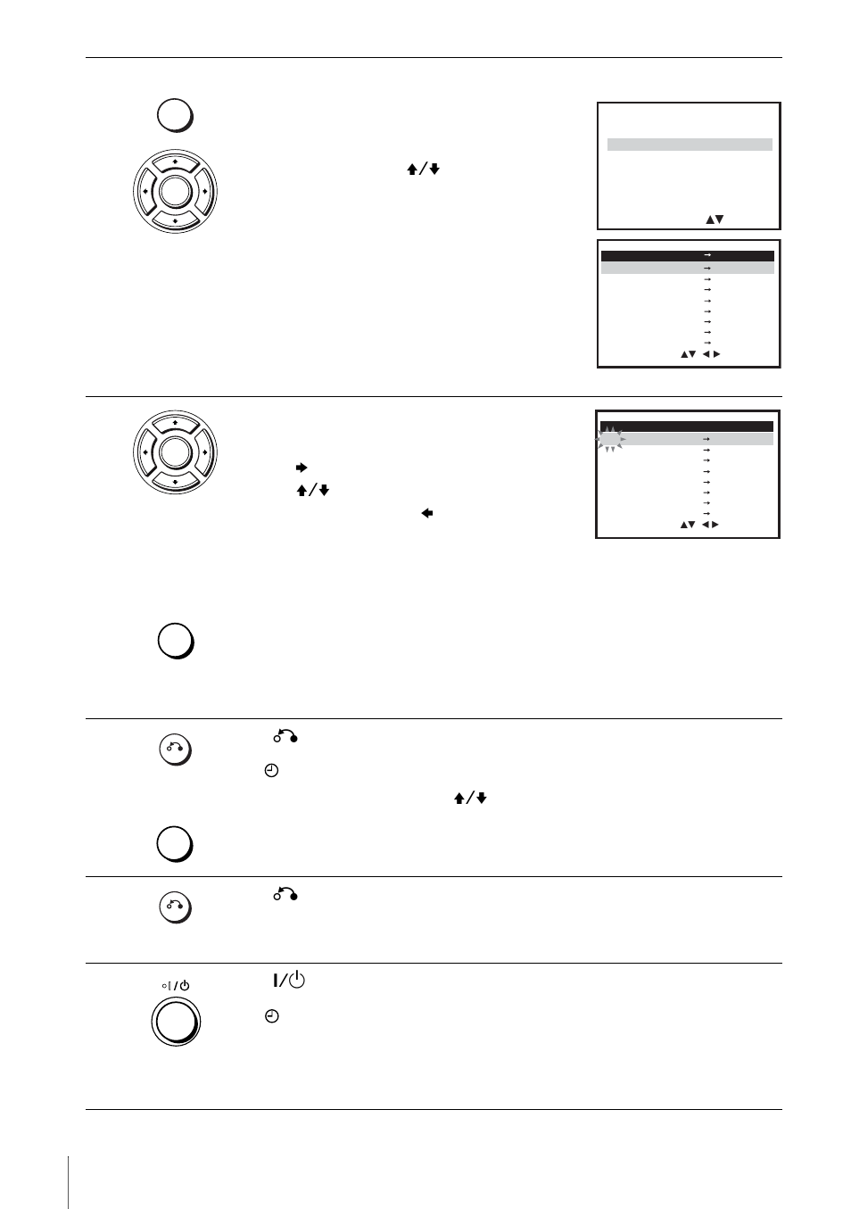 Press, Press b to select each item in turn, Press o return to exit the menu | Recording tv programmes using the timer | Sony SLV-D900E User Manual | Page 48 / 116