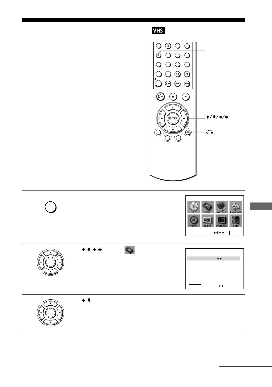 Changing menu options | Sony SLV-D900E User Manual | Page 95 / 116