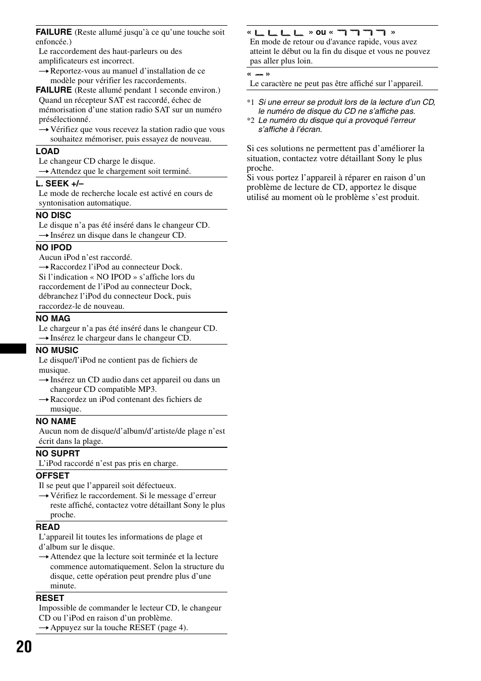 Sony CDX GT430IP User Manual | Page 38 / 60