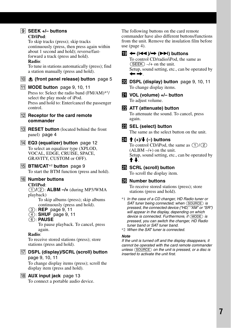 Sony CDX GT430IP User Manual | Page 7 / 60
