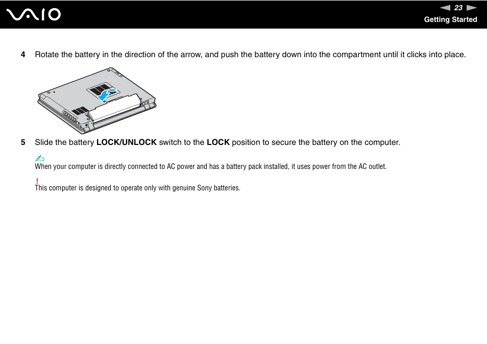 Sony VGN-BX600 User Manual | Page 23 / 236