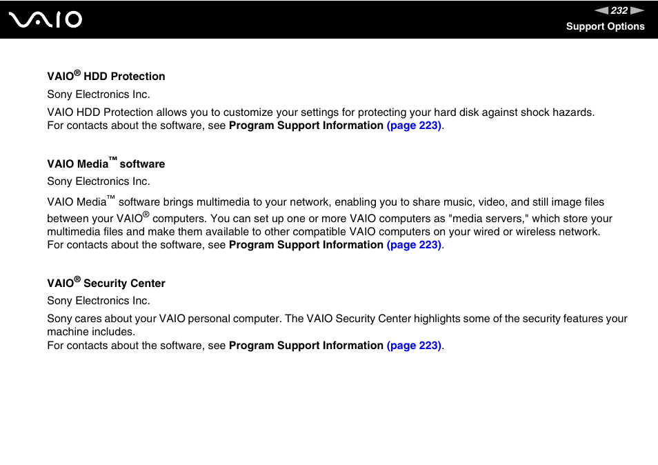 Sony VGN-BX600 User Manual | Page 232 / 236