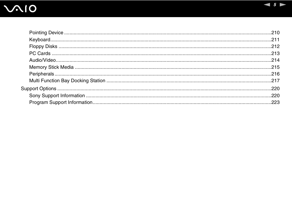 Sony VGN-BX600 User Manual | Page 5 / 236