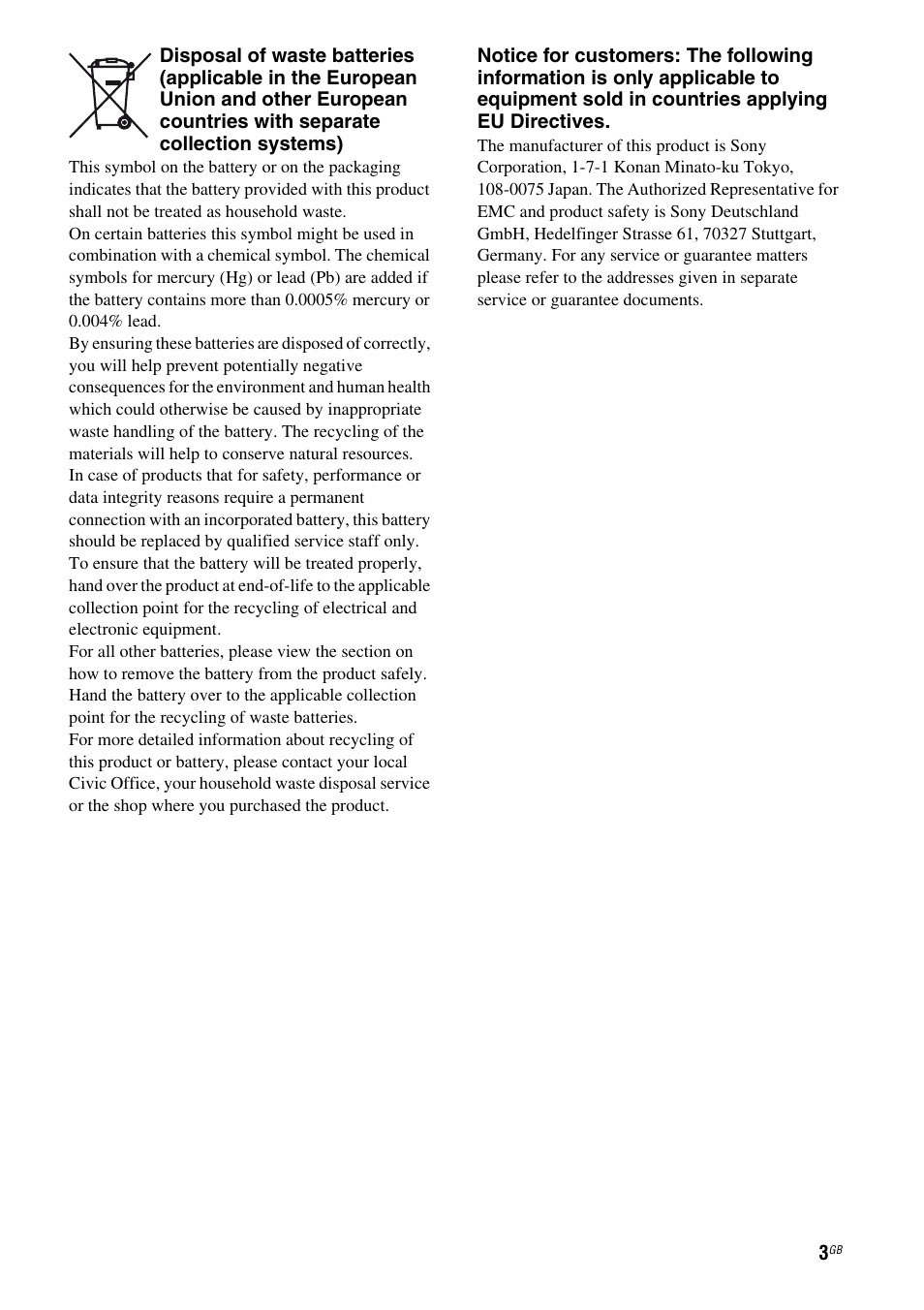 Sony HTSS370 User Manual | Page 3 / 76