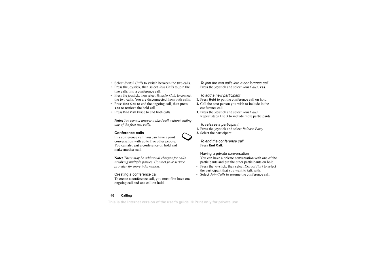 Sony T630 User Manual | Page 40 / 103