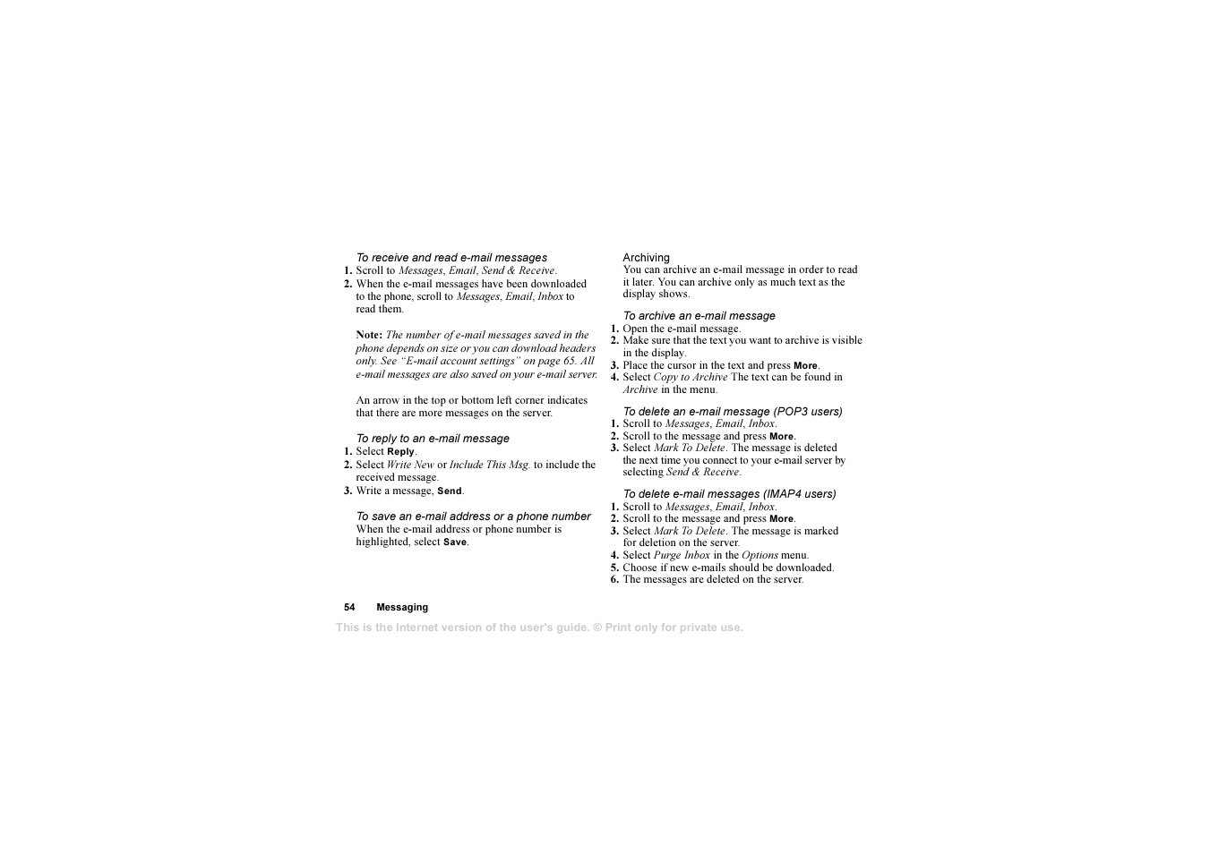 Sony T630 User Manual | Page 54 / 103