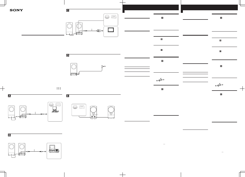 Sony MDR SRS-Z1000 User Manual | 2 pages