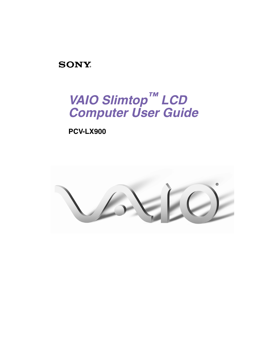 Sony PCV-LX900 User Manual | 116 pages