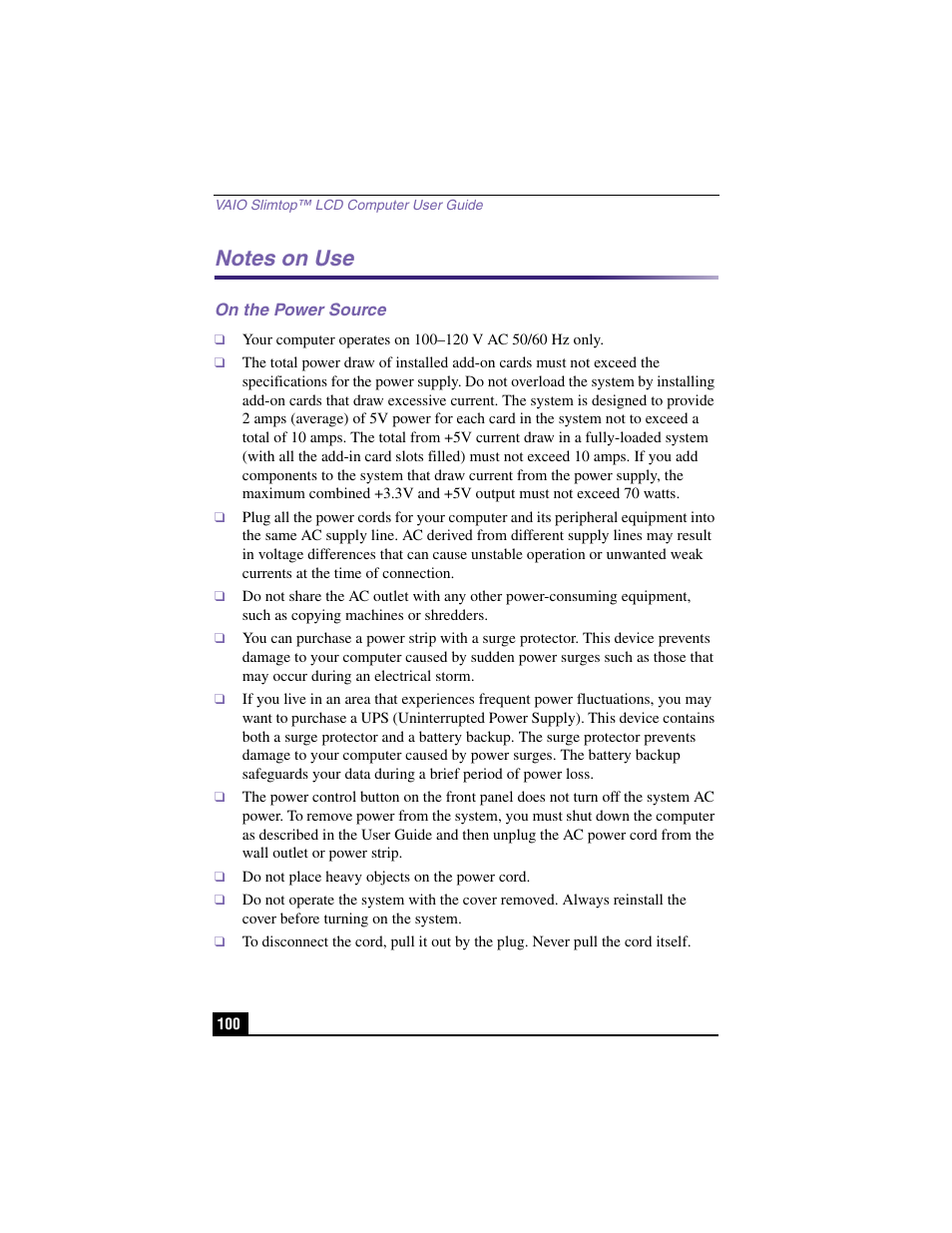 Sony PCV-LX900 User Manual | Page 100 / 116