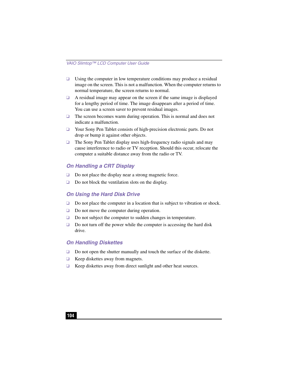 Sony PCV-LX900 User Manual | Page 104 / 116