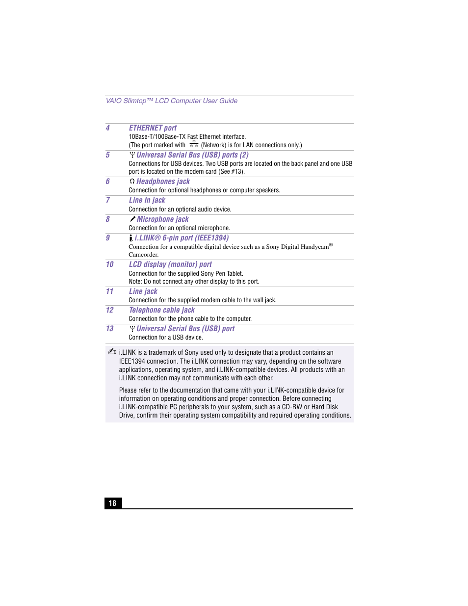 Sony PCV-LX900 User Manual | Page 18 / 116