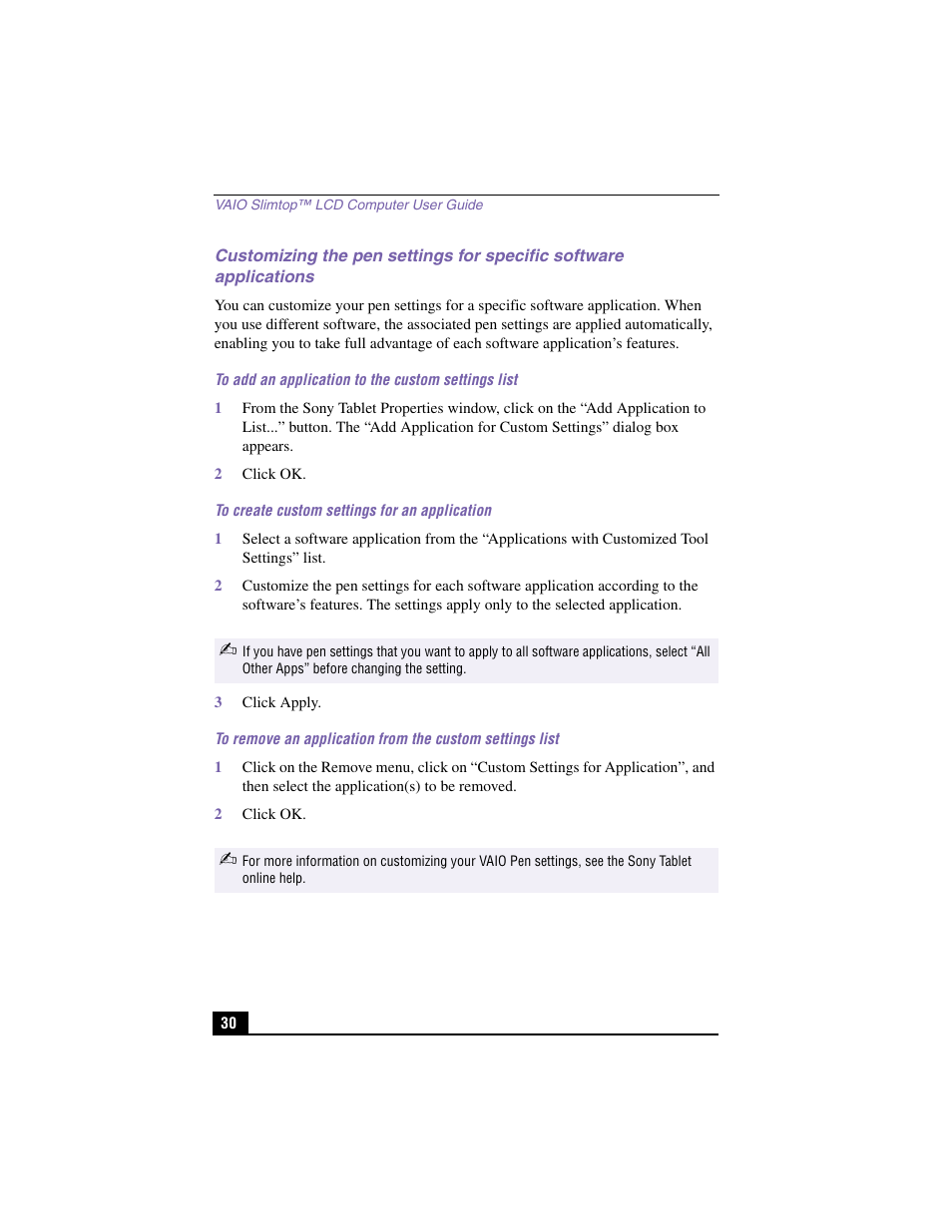 Sony PCV-LX900 User Manual | Page 30 / 116