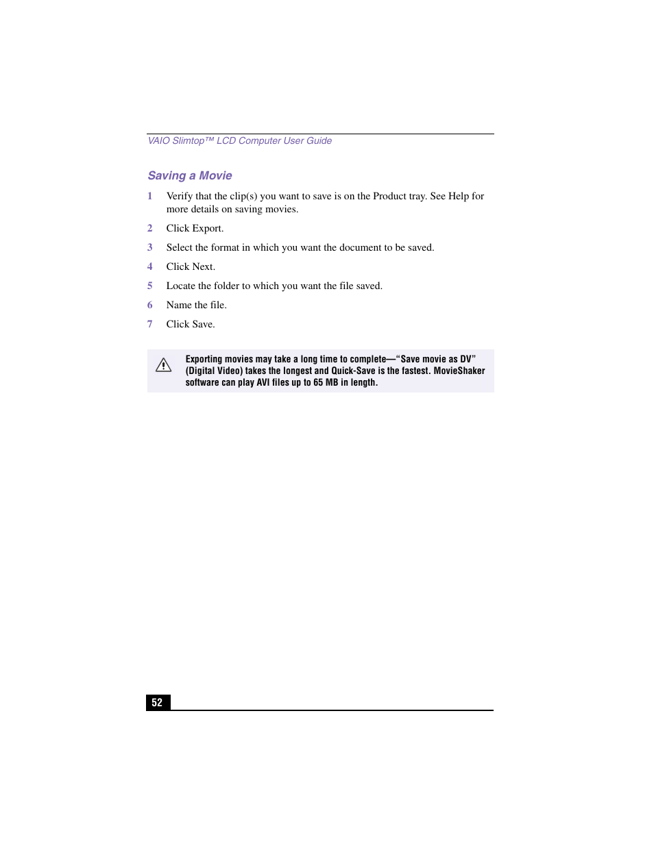 Sony PCV-LX900 User Manual | Page 52 / 116