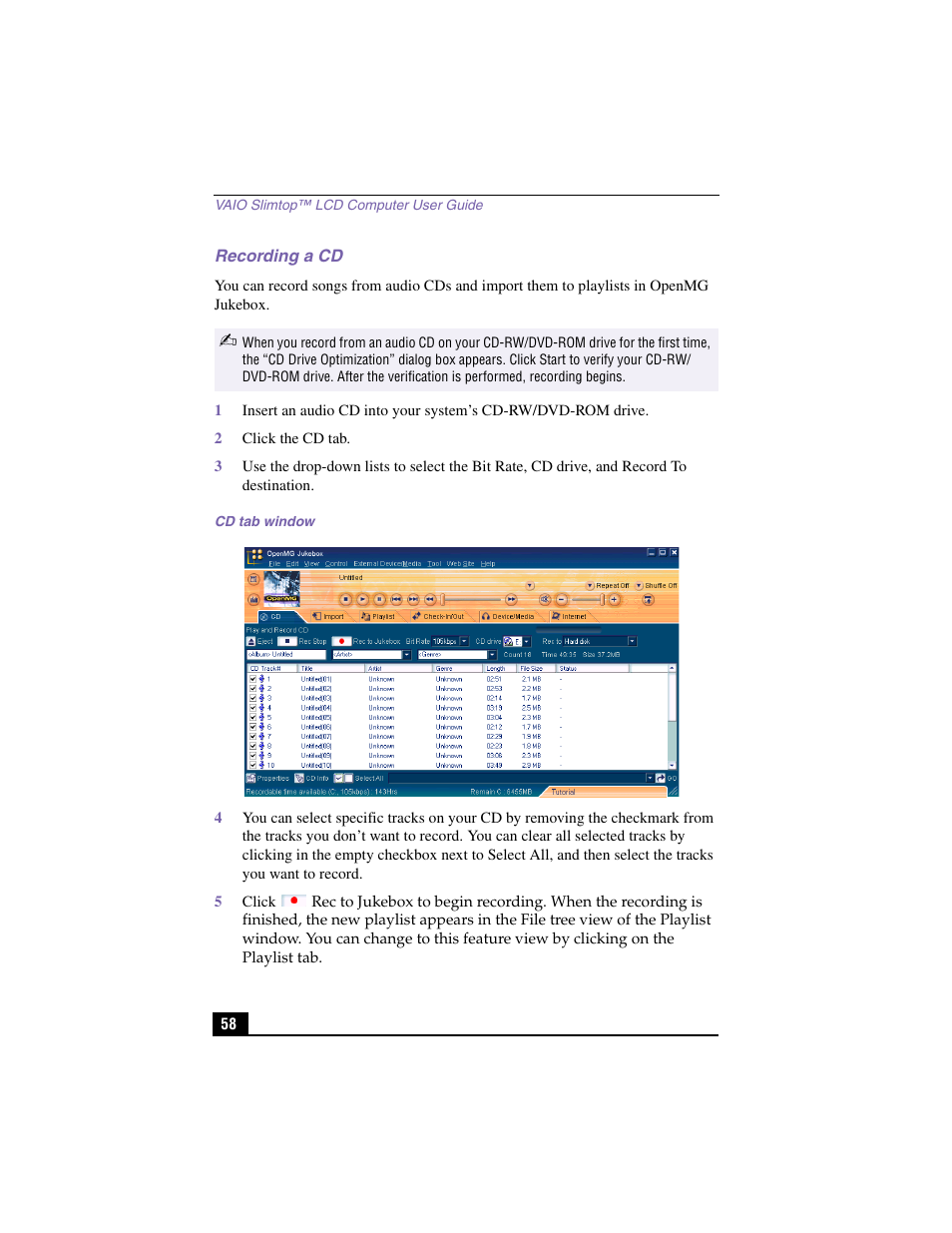 Sony PCV-LX900 User Manual | Page 58 / 116