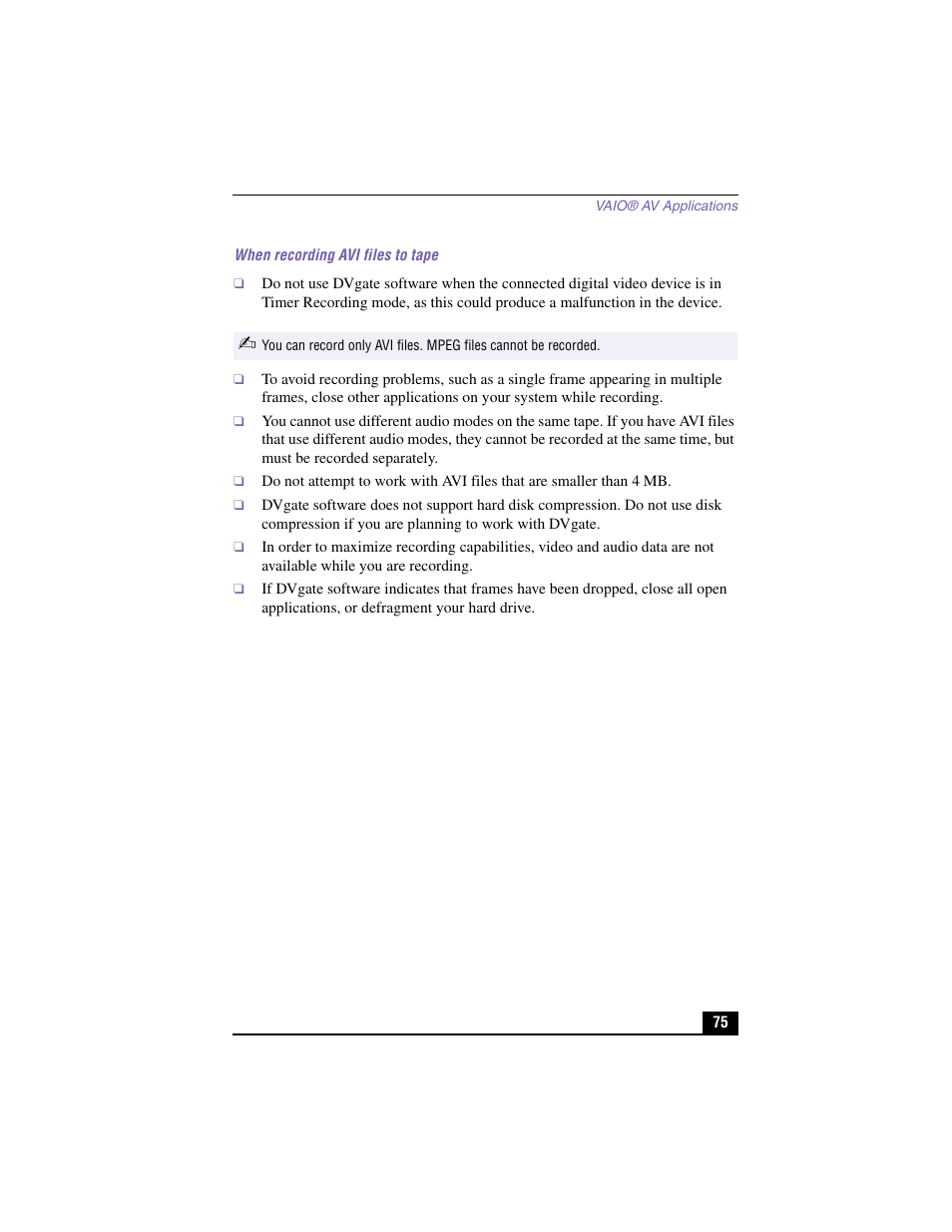 Sony PCV-LX900 User Manual | Page 75 / 116