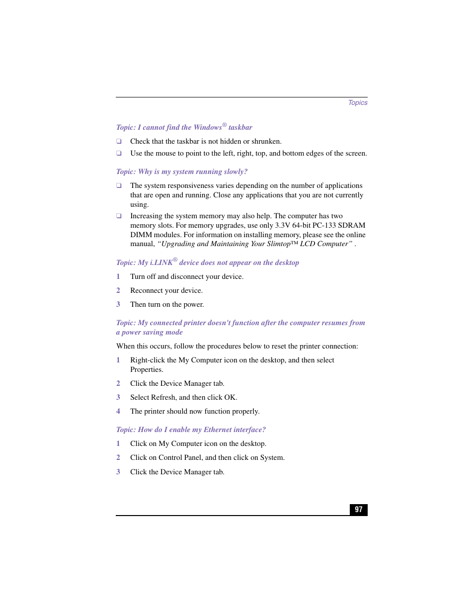 Sony PCV-LX900 User Manual | Page 97 / 116