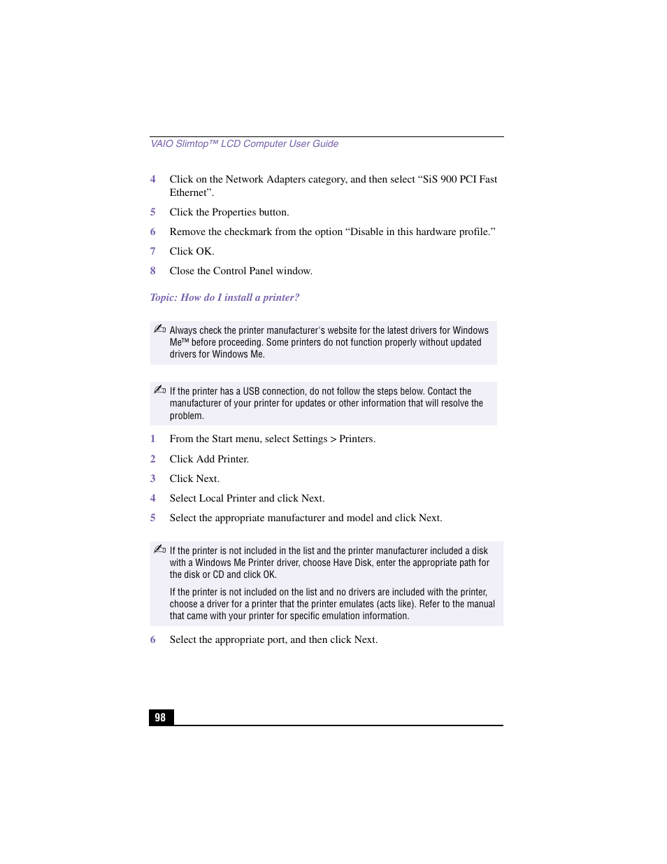 Sony PCV-LX900 User Manual | Page 98 / 116