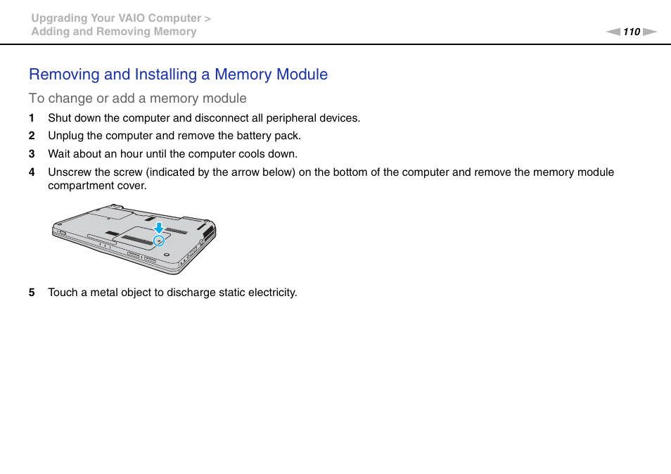 Sony VAIO VGN-CS User Manual | Page 110 / 171