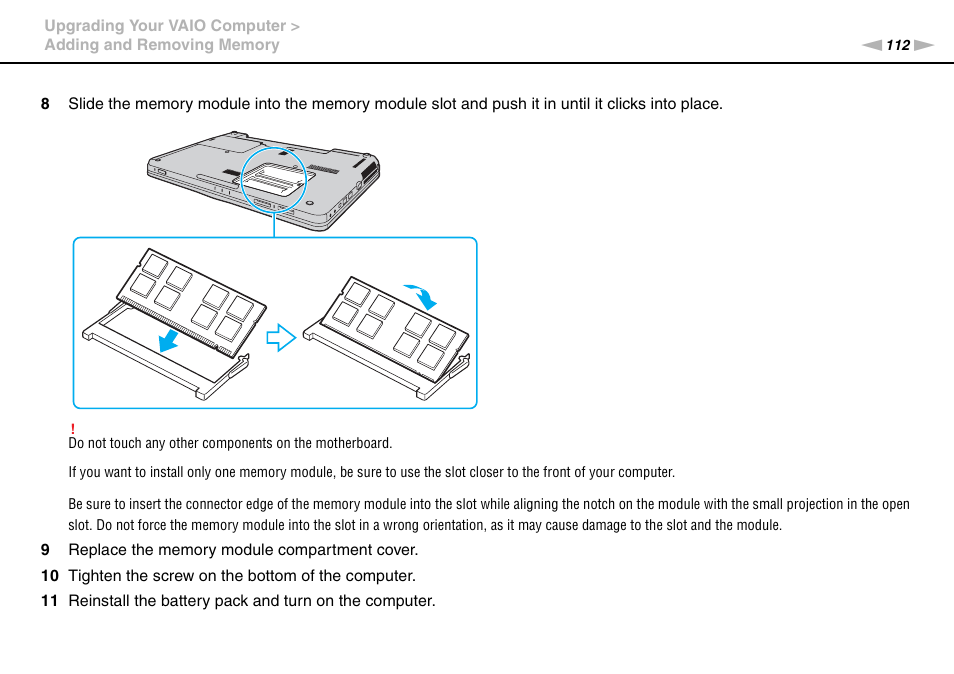 Sony VAIO VGN-CS User Manual | Page 112 / 171