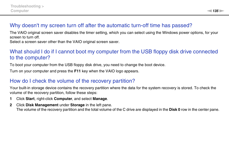 Sony VAIO VGN-CS User Manual | Page 135 / 171