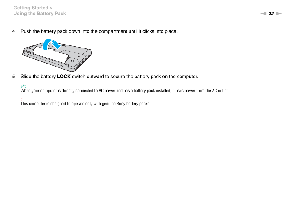 Sony VAIO VGN-CS User Manual | Page 22 / 171