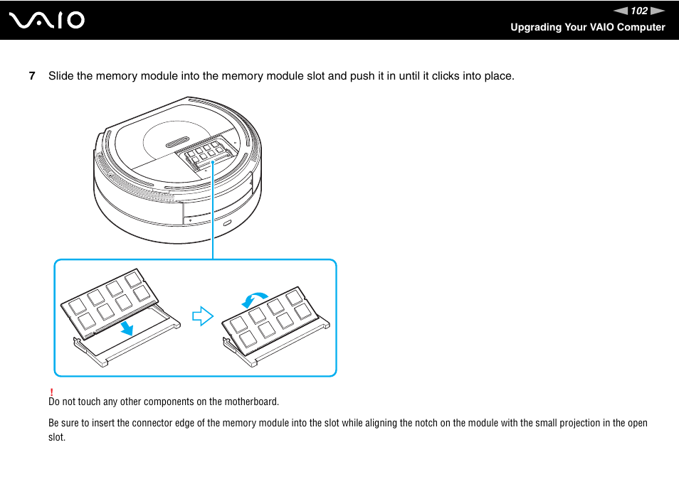 Sony VGX-TP1 User Manual | Page 102 / 154