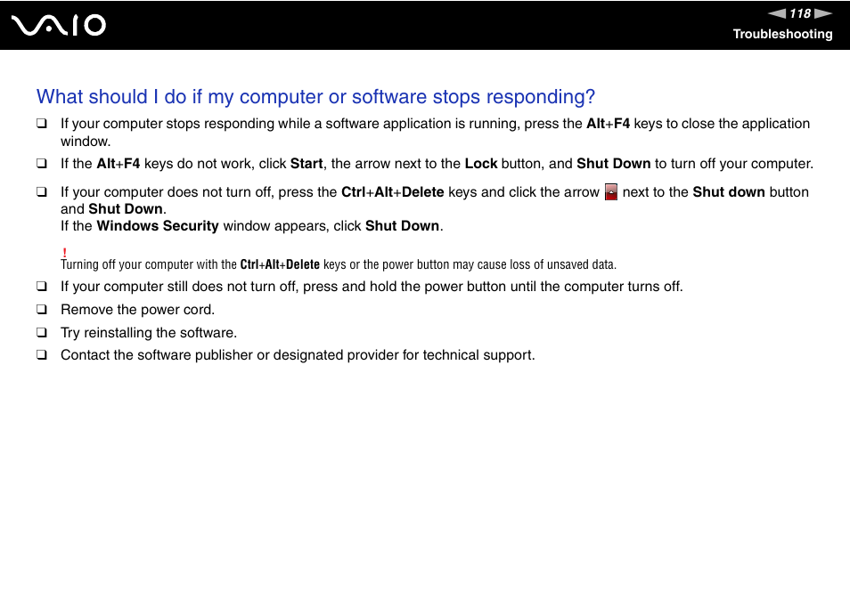 Sony VGX-TP1 User Manual | Page 118 / 154