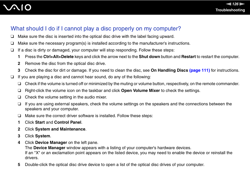 Sony VGX-TP1 User Manual | Page 126 / 154