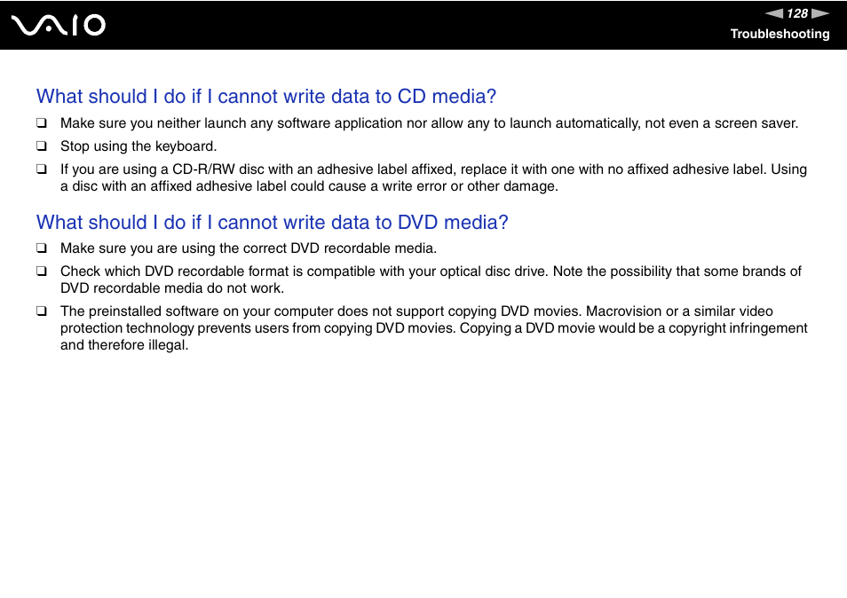 Sony VGX-TP1 User Manual | Page 128 / 154