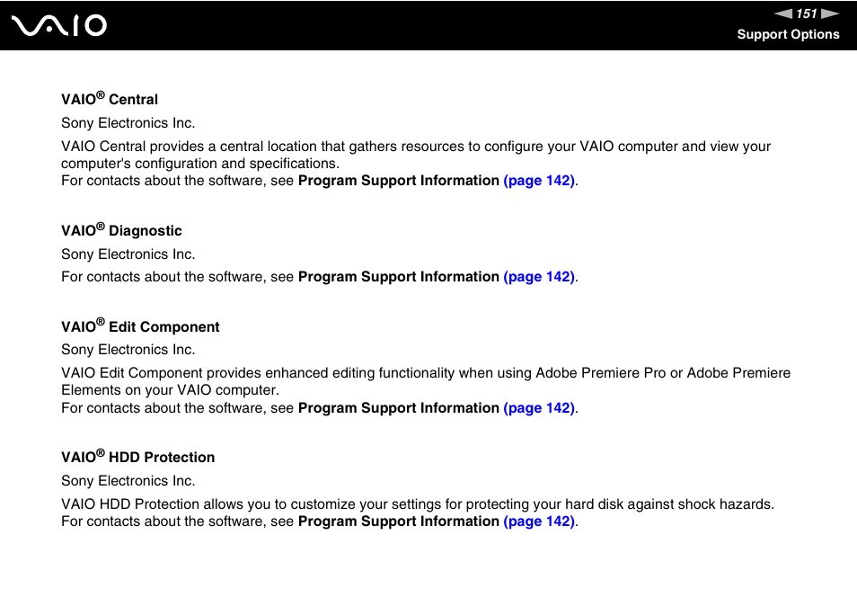 Sony VGX-TP1 User Manual | Page 151 / 154