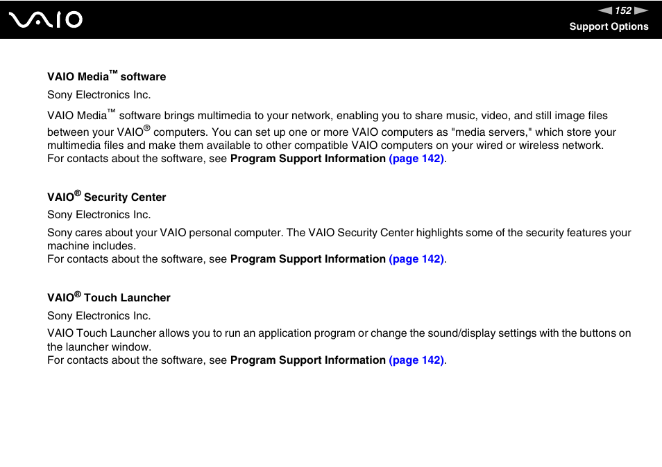 Sony VGX-TP1 User Manual | Page 152 / 154