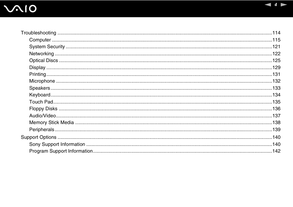 Sony VGX-TP1 User Manual | Page 4 / 154
