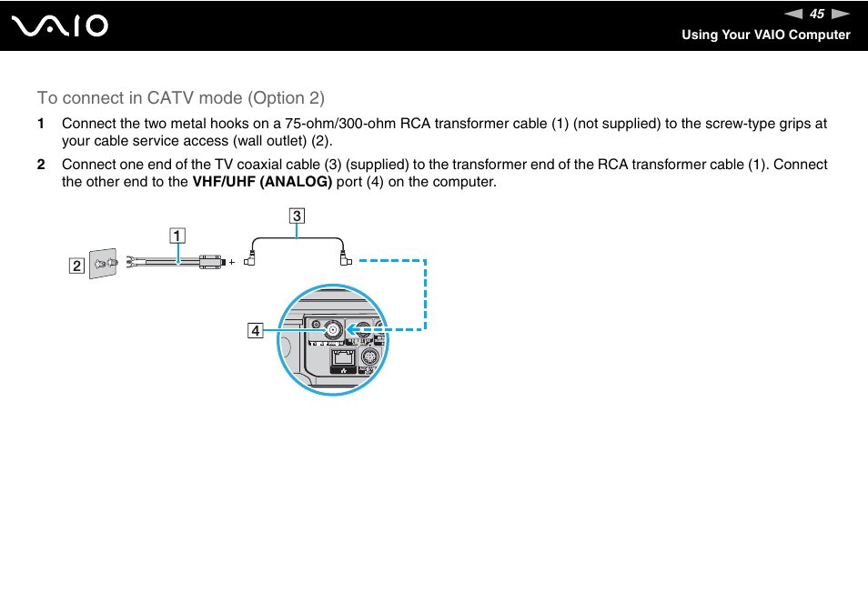 Sony VGX-TP1 User Manual | Page 45 / 154