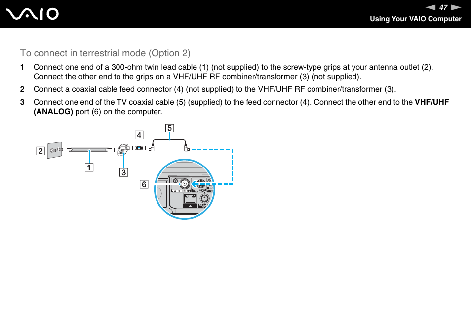 Sony VGX-TP1 User Manual | Page 47 / 154