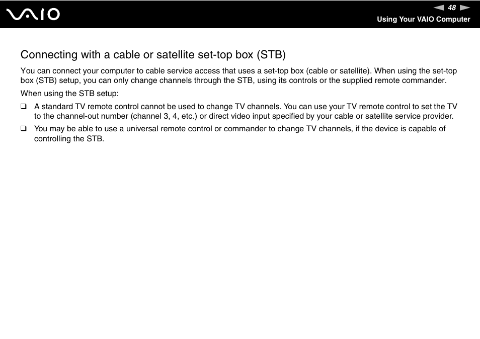 Sony VGX-TP1 User Manual | Page 48 / 154